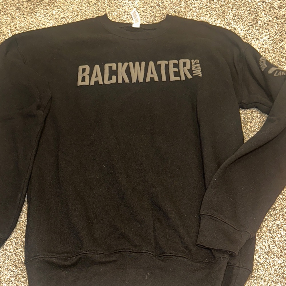 Bella Canvas Black Backwater Crewneck Sweatshirt